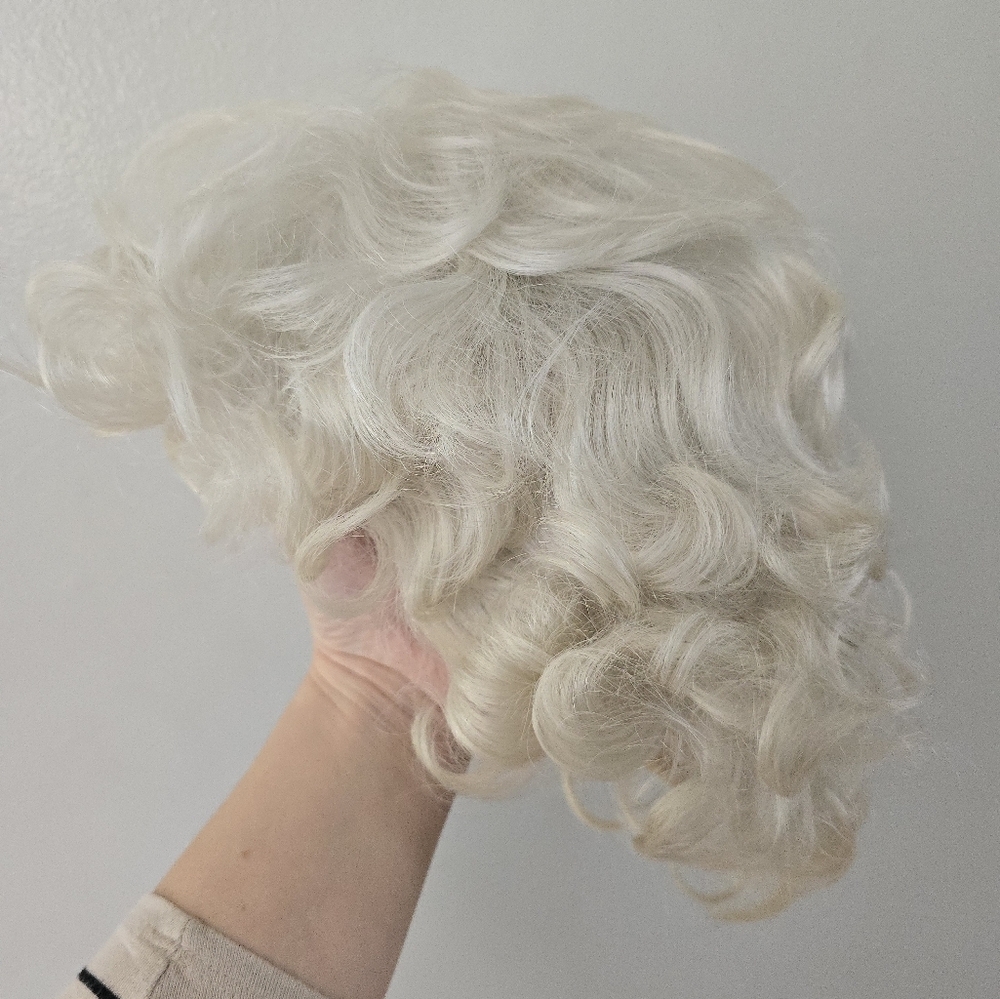 Elegant Silver Curly Wig
